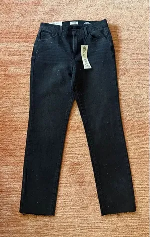 Kensie Jeans High Rise Stovepipe Black Rhinestone Jeans Size 4/27 thumbnail 1