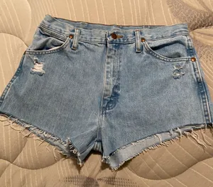 Wrangler Light Blue Cut Off Jean Shorts 31 thumbnail 1