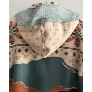 Free People Mountain Top Sweatshirt Black‎ Sheep Combo Women's Size Small thumbnail 4
