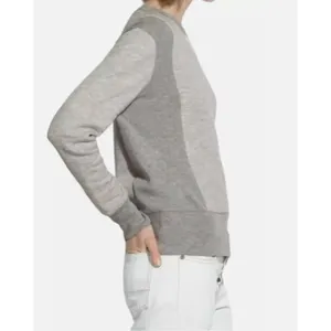 Madewell Hometeam Crewneck Sweater Size S Gray Colorblock Pullover‎ Knit Cotton thumbnail 3
