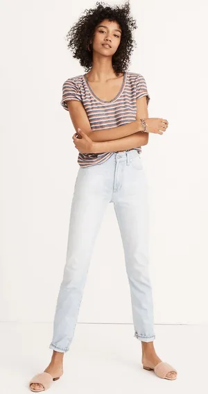 Madewell Womens Jeans Sz 27 Perfect Vintage Fitzgerald Wash Light‎ Blue Mom thumbnail 1