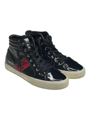 Vintage Havana 𖠌 Snake Eye High Top Sneakers 𖠌 Faux Black Red Patent 𖠌 6.5M thumbnail 10
