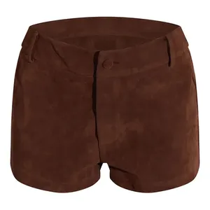 NWT Pretty Little Thing Clay Faux Suede Mid Rise Shorts thumbnail 4
