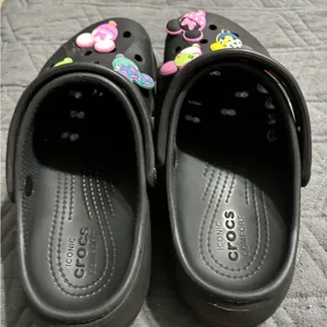 Black platform crocs with Disney charms W7 thumbnail 3