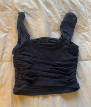 Shein navy blue crop top  thumbnail 1