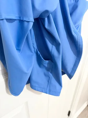 Old Navy PowerSoft Tennis Pickleball Dress L Blue Cutout Built In Shorts thumbnail 7