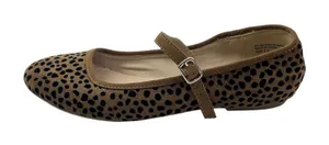 Isaac Mizrahi Brown Leopard Slip On Almond Toe Ballet Mary Jane Flats Shoes 7.5 thumbnail 1
