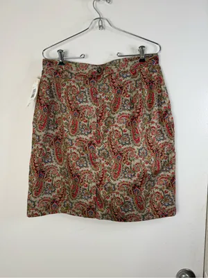 Liz Sport NWT vintage new old stock, two pocket, paisley, cotton mini skirt 14 thumbnail 3