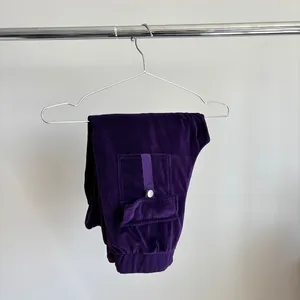 Y2K Tracksuit Purple Velour Lounge Pants S Drawstring Bimbocore McBling thumbnail 2