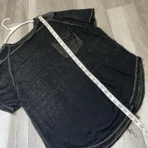 Free People Tshirt burnout sheer oversized womens Black (medium) boho beach thumbnail 5