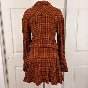 Free People Milo plaid long sleeve mini dress thumbnail 6