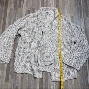 POL Cream Textured Open Knit Women's Cardigan Size Large thumbnail 4