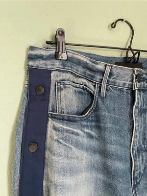 3x1 Joy Snap Away Jean Size 26 Riva Medium Wash Button Snaps Wide Leg thumbnail 8