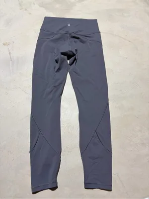 Lululemon in movement 7/8 Gray Leggings 6 thumbnail 4