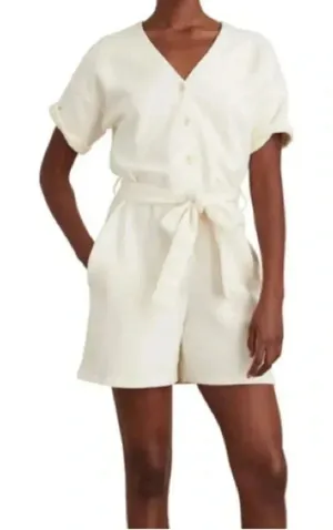 Alex Mill French Terry Romper Playsuit Cream V-Neck‎ Women's Size Medium thumbnail 1