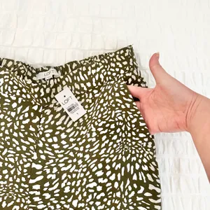 NWT LOFT Wide Leg Animal Print Pants thumbnail 7