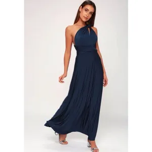 Lulu's Blue wrap Maxi Dress thumbnail 2