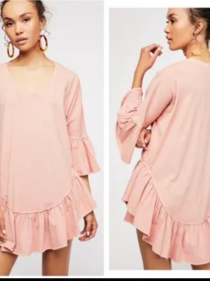 Free People Coral V-Neck Tunic thumbnail 2