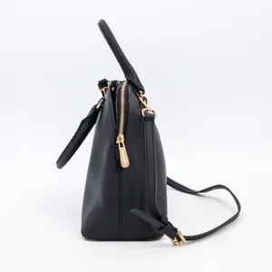 Michael Kors Cindy‎ Dome Satchel Womens L Black Saffiano Leather Crossbody Bag thumbnail 4