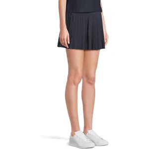 Beyond Yoga If You Pleats Tipped Elastic Mini Skirt Navy Striped Waist XL NEW thumbnail 13