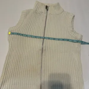 GAP White Cream Sleeveless Sweater Vest Cable Knit Fall ‘99 Vintage 100 cotton thumbnail 5