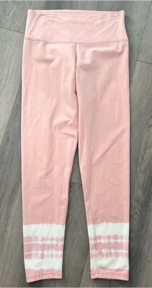 Aerie Chill Play Move Pink Tie Dye High Rise Leggings Size Large thumbnail 1