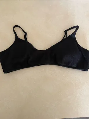 Aerie Women's Crinkle Ribbed V-Neck Scoop Adjustable Strap Bikini Top Size XXL thumbnail 2