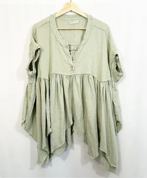 Free People Sugar Rush Babydoll Asymmetrical Hem Short Sleeve Top thumbnail 4