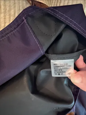 Longchamp Le Pilage Purple Canvas Tote Bag No Zip thumbnail 5