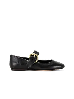 House of Harlow 1960 x REVOLVE Womens Clementine Flats in Black 6 Leather Shoes thumbnail 11