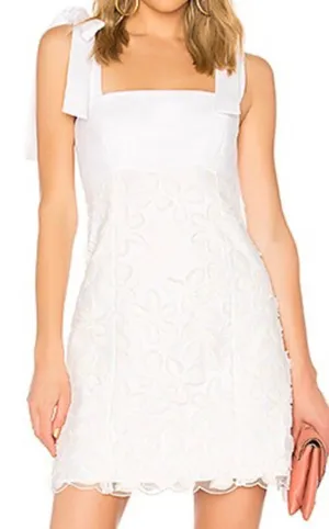 Alexis Elaina Revolve Floral 3D Applique Tie Bow Mini Dress Size Small thumbnail 1