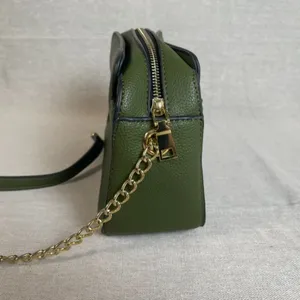 Olive Green Vegan Leather Camera Bag Crossbody Purse thumbnail 5