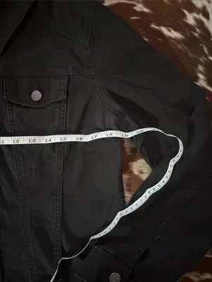 Vintage y2k Lee Women's Black denim Jacket size‎ large western thumbnail 5