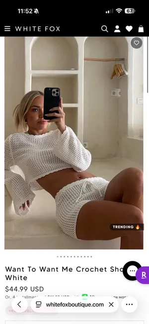 White Fox Crochet Set thumbnail 3