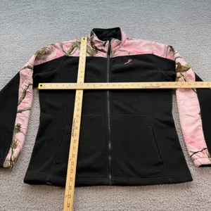 Bushmaster Womens Pink Realtree Camo Fleece Jacket Black Full Zip Size M Gun thumbnail 3