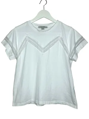 ALLSAINTS Lina Lace Tee T-Shirt White Size 4 thumbnail 4