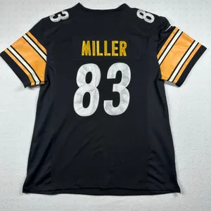 Nike NFL Pittsburgh Steelers #83 Heath Miller On Field Jersey Womens M Black thumbnail 1