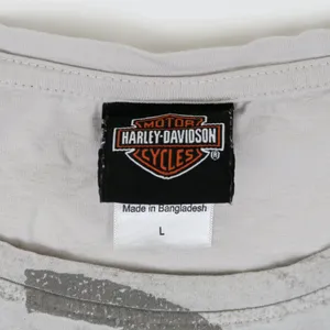 Y2K 2016 Harley Davidson Gold Stud Logo Shirt Gray Size L thumbnail 8