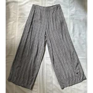 Valija wide-leg trousers, size 6, cream/black, viscose, geometric print. thumbnail 3