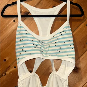 Aerie one piece scoop back stars & stripes swimsuit thumbnail 3