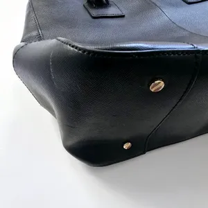 Tory Burch Robinson Double Zipper Leather Black Tote thumbnail 5