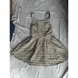 BCBGMAXAZRIA Unbranded Houndstooth Pinafore Dress SIZE M thumbnail 5
