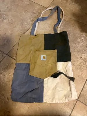 Carhartt Patchwork Canvas Tote Bag - Multi-Color thumbnail 1