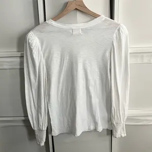 Nation LTD Loren Smocked Tee in White thumbnail 9