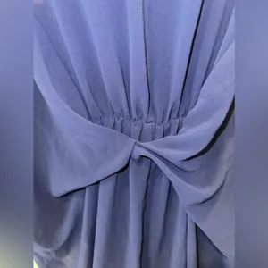 Forever 21+ Navy Blue Resort Chiffon Blouse | Twisted Back Detail | Size 1X thumbnail 6