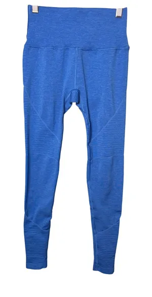 Alphalete Leggings S Blue High Waist Ribbed Moto Athleisure Compression Athletic thumbnail 1