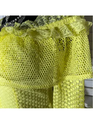 Simplee Apparel Retro rare neon mini dress mesh lace off shoulder cosplay pollypocket dollcore S thumbnail 12