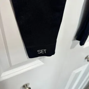 SET‎ ACTIVE Leggings Womens S Black Sculptflex Ribbed Seamless High Rise Gym thumbnail 3