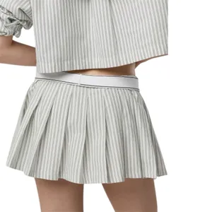 OFFLINE by Aerie NWT Oxford Pleated Tennis Skirt Striped‎ Athleisure Size Large thumbnail 3