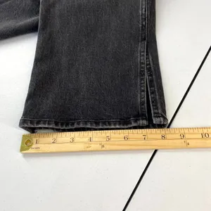 Abercrombie & Fitch Curve Love High Rise 90s Straight Jeans‎ Womens 32 Black thumbnail 14